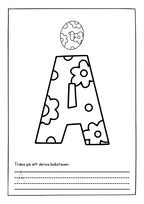 Alfabetet skriv- och målarbok