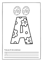 Alfabetet skriv- och målarbok