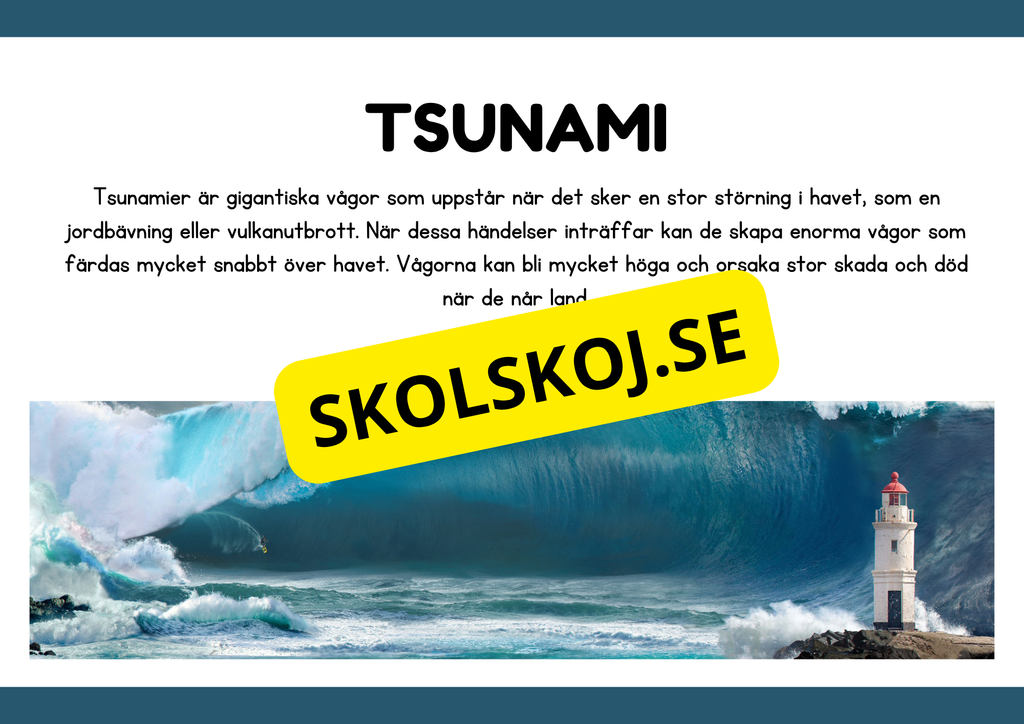 Naturliga katastrofer - Läsförståelse