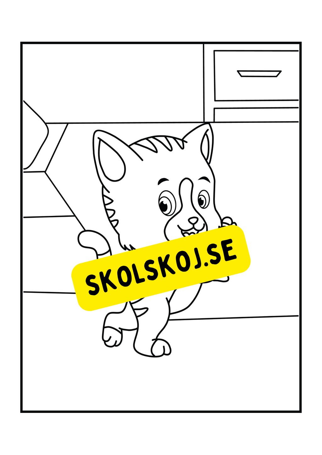 Söta katter - Målarbok.