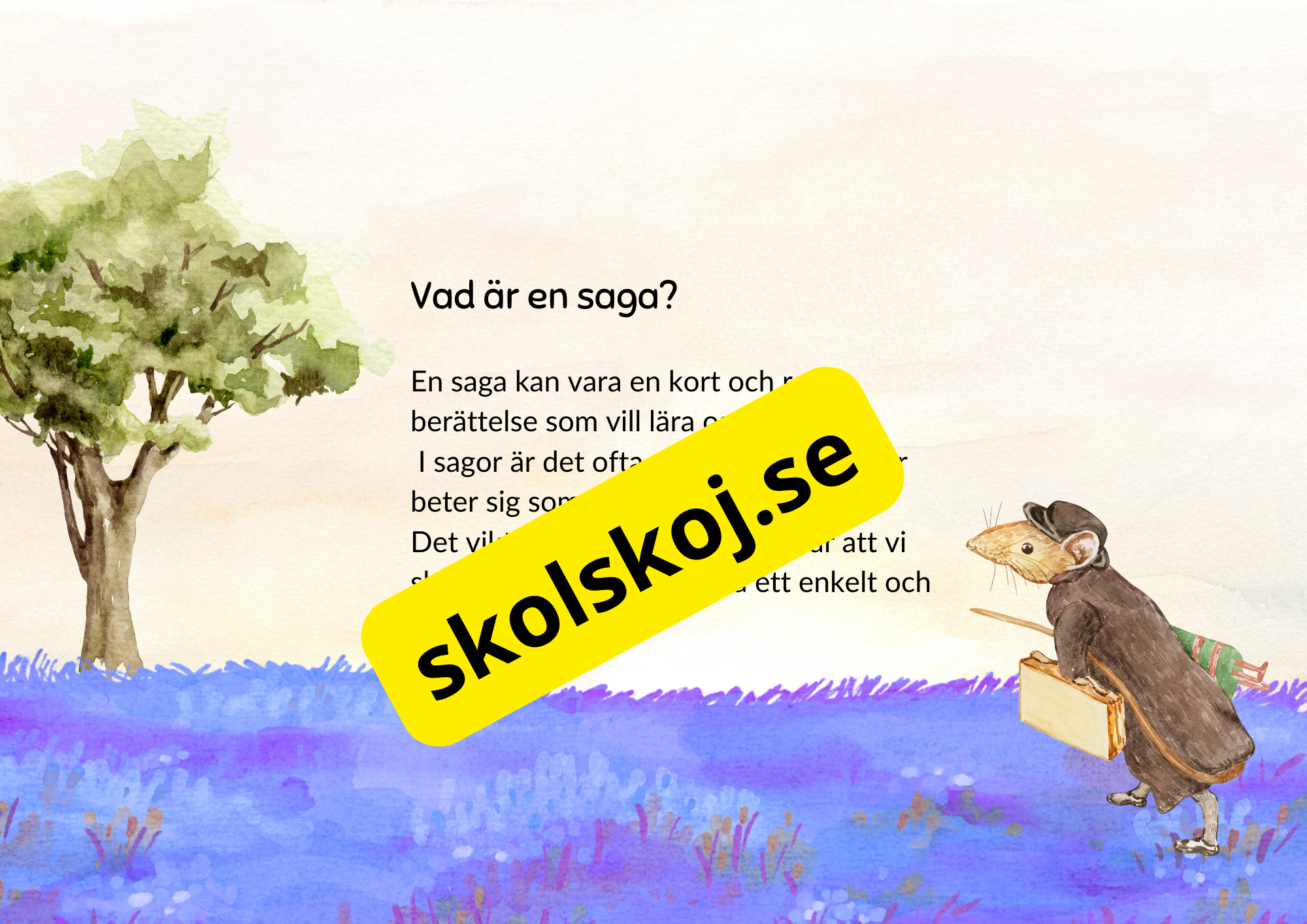 Små lärdomar från stora sagor + Frågor