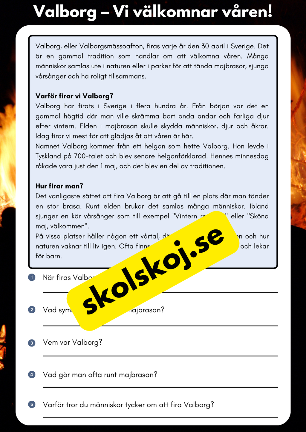 Valborg – Vi välkomnar våren!