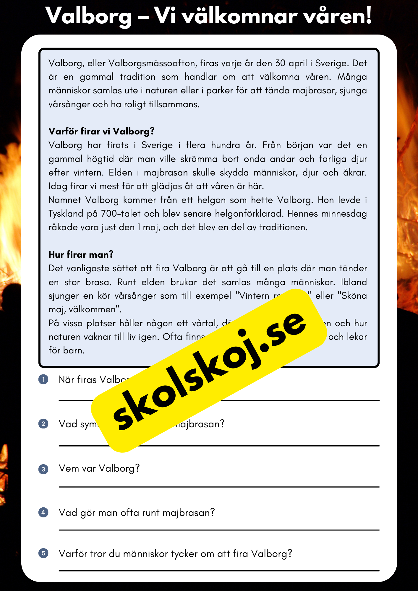 Valborg – Vi välkomnar våren!