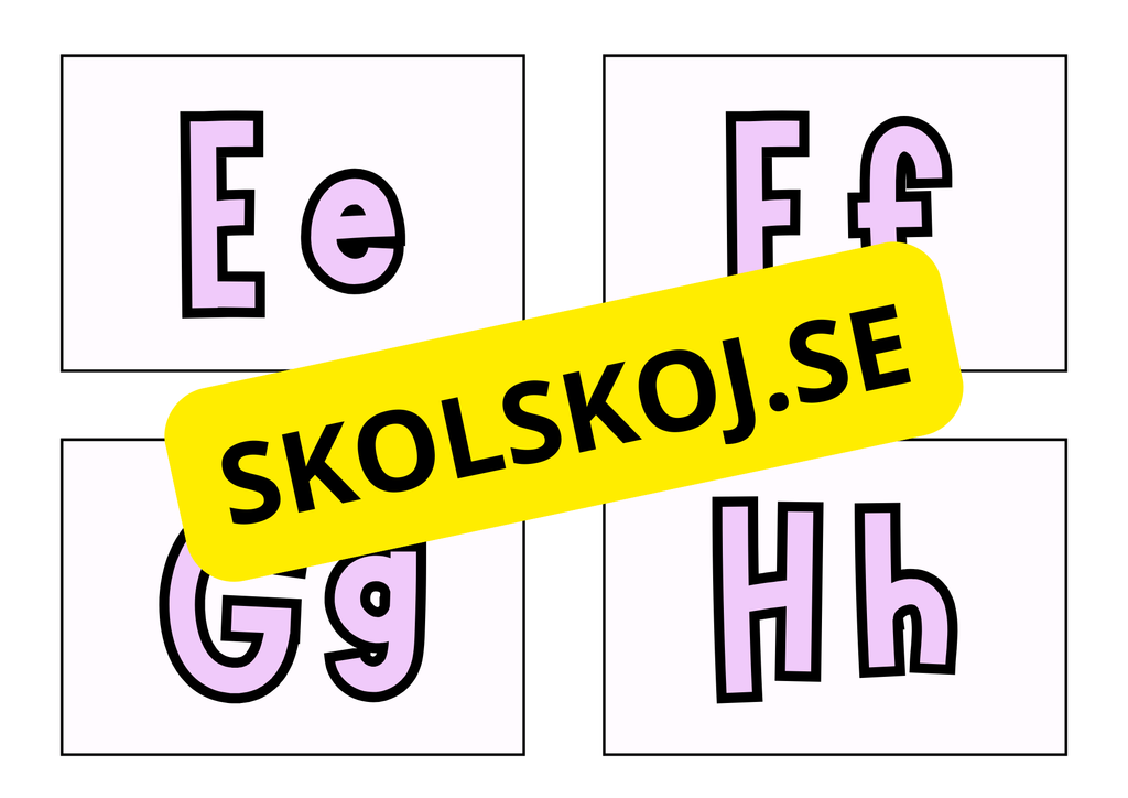 Bokstavskort - Hela alfabetet