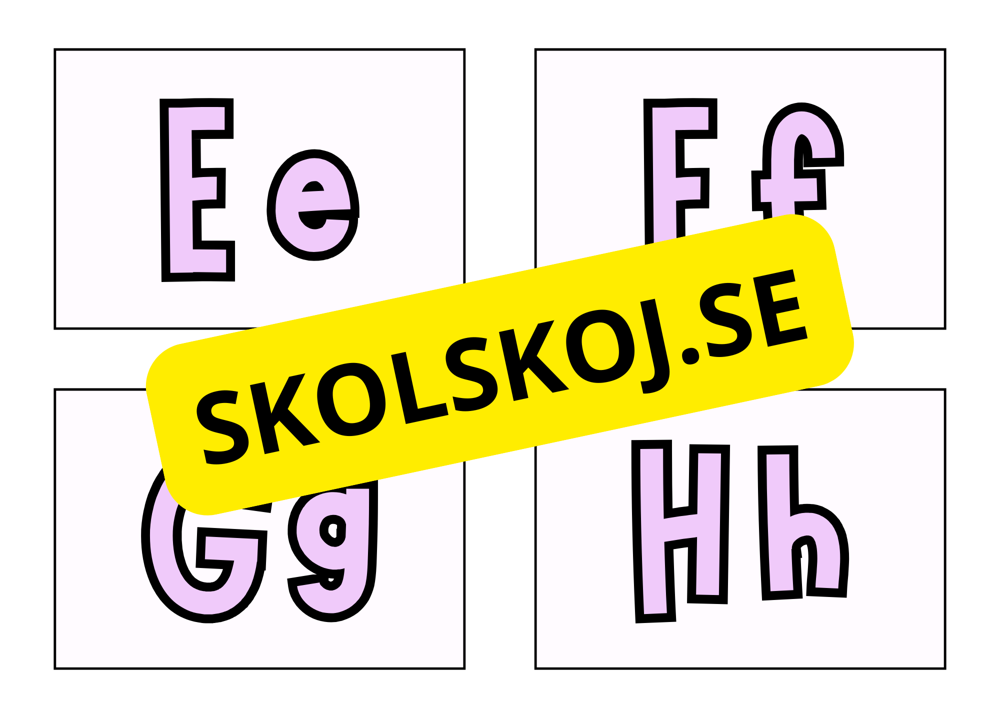 Bokstavskort - Hela alfabetet