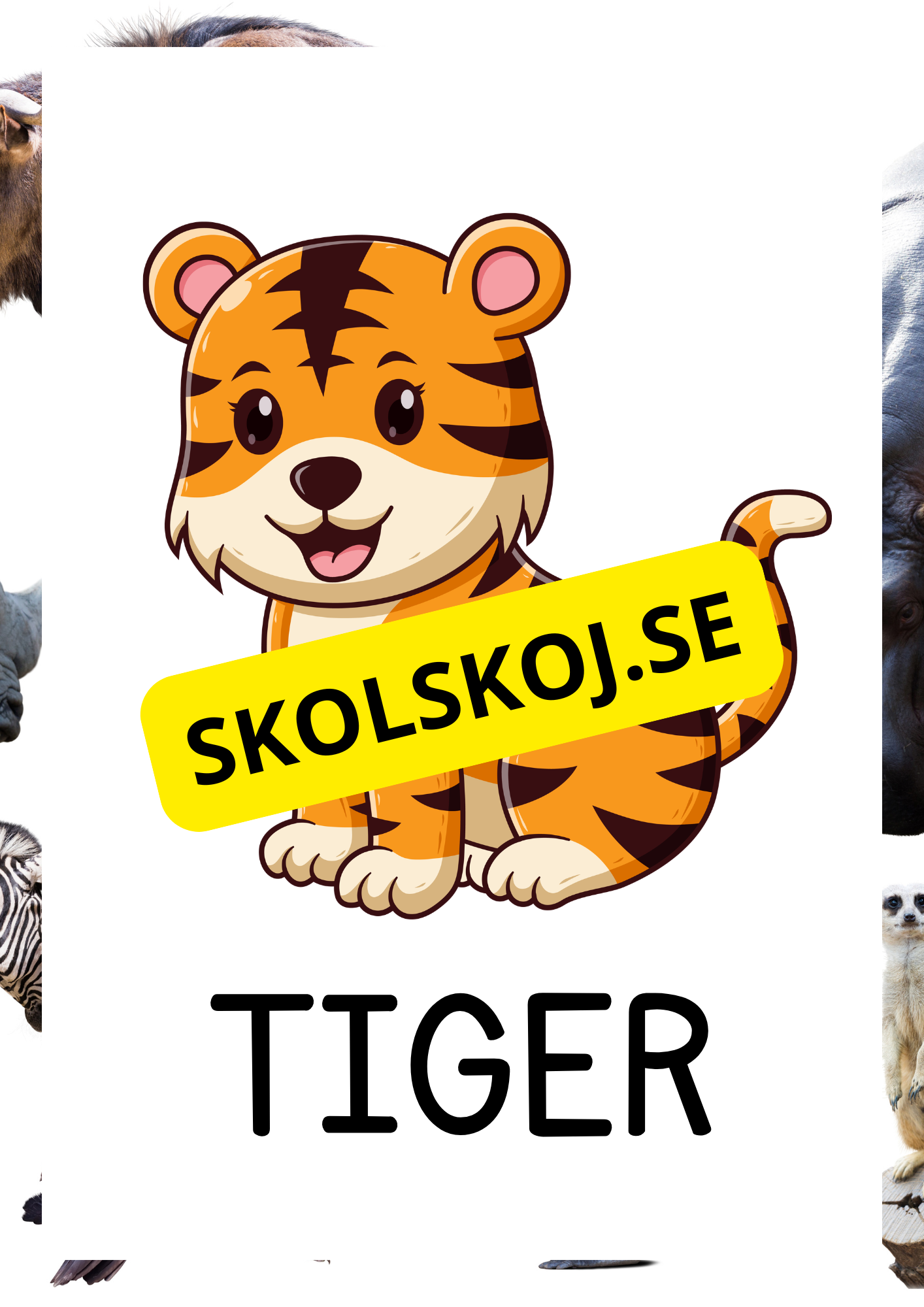 Vilda djur - Bildkort