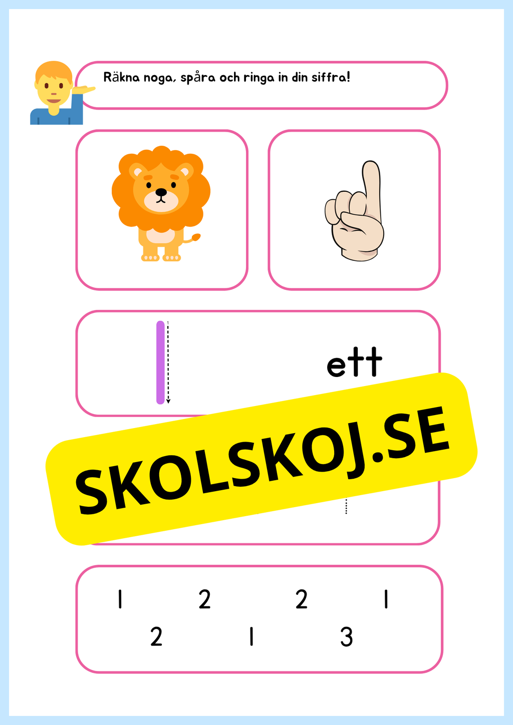 Jag lär mig siffror - 1 - 10