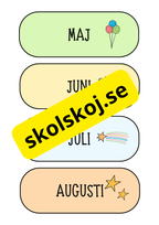 Skyltar - Månaderna