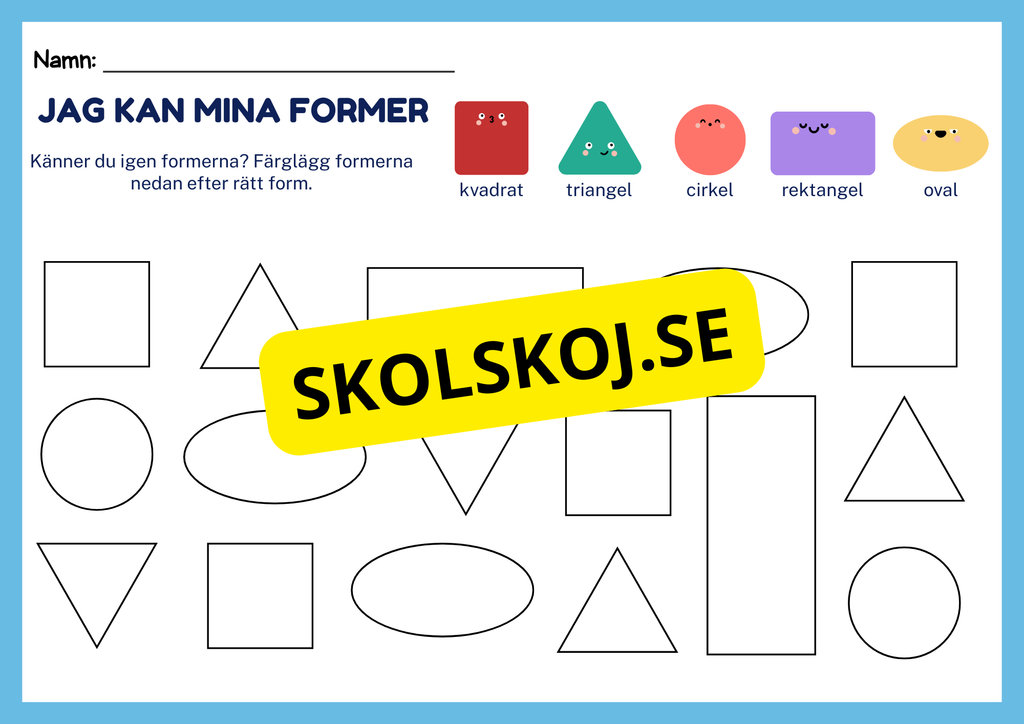 Jag kan mina former - Häfte