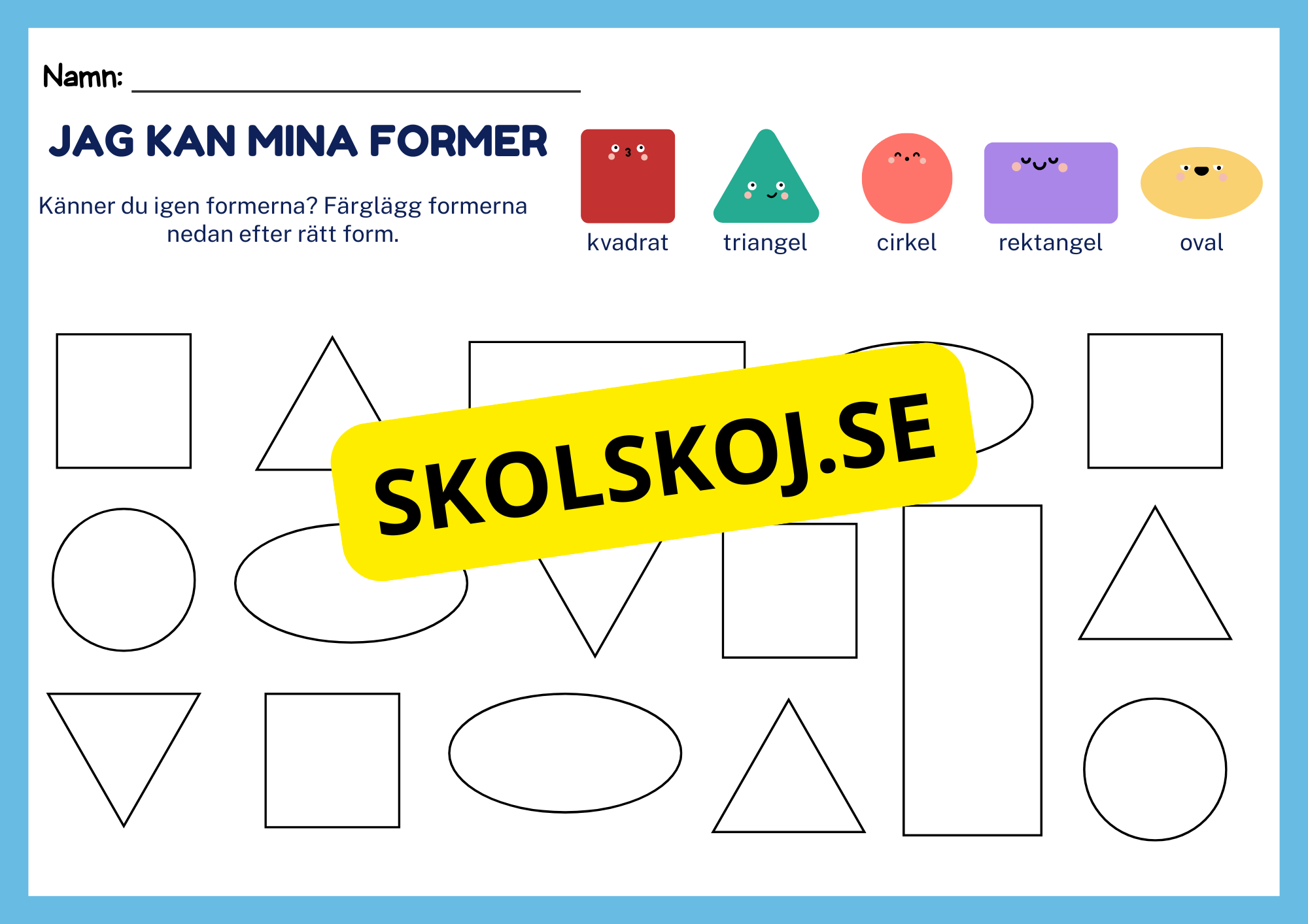 Jag kan mina former - Häfte