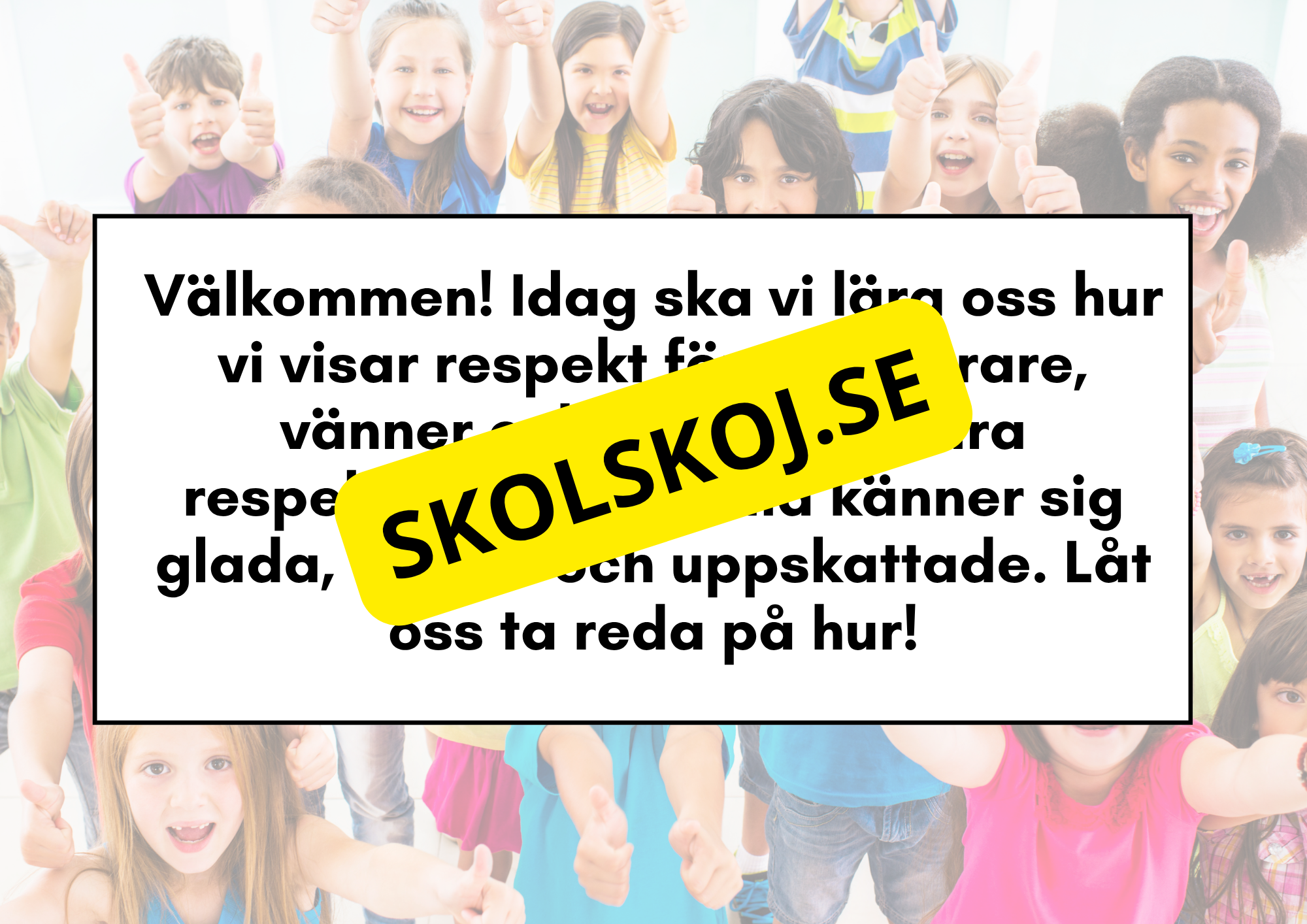 Att kunna visa respekt - Häfte + Diskussionsfrågor
