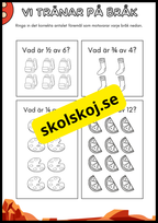 Vi tränar på bråk - Häfte