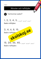Mönster och talföljder