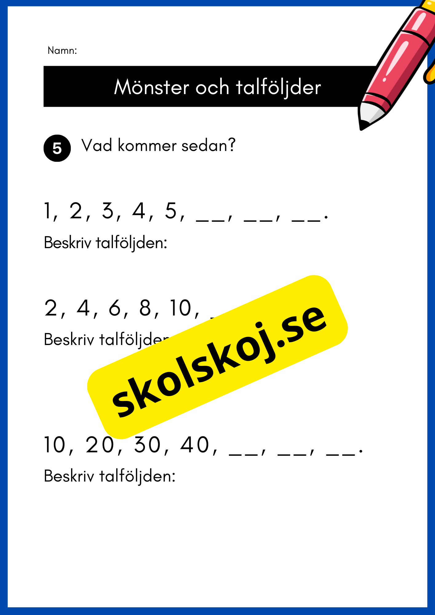 Mönster och talföljder