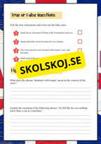 English - Läsförståelse - The circus - Åk 6 - 9