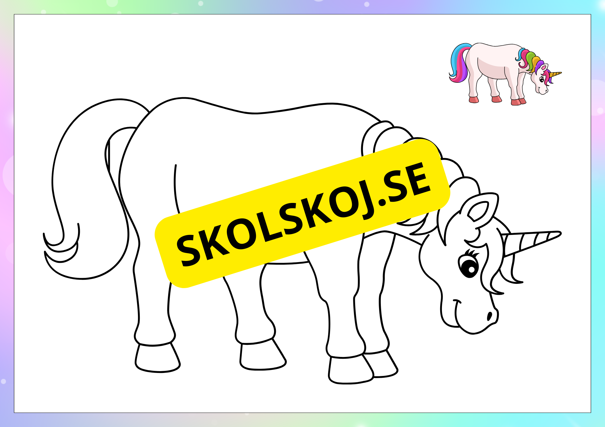 Magiska enhörningar - Målarbok
