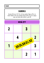 Sudoku matematik + Facit