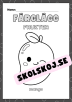 Färglägg frukter - Häfte