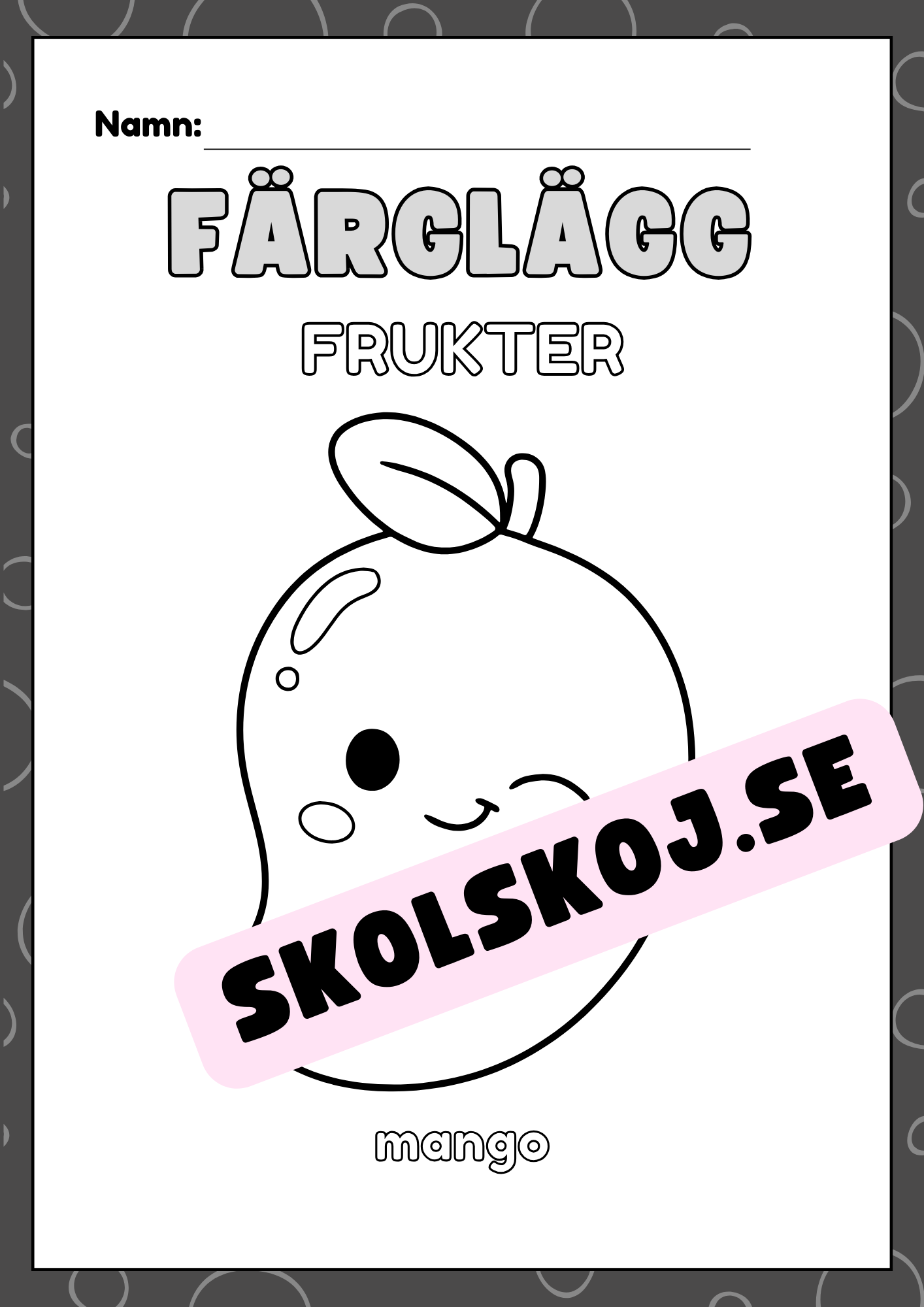Färglägg frukter - Häfte