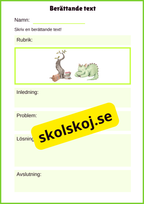 Skriv en berättande text - Häfte
