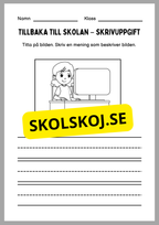 Tillbaka till skolan – skrivuppgift