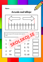 Avrunda med tallinjer