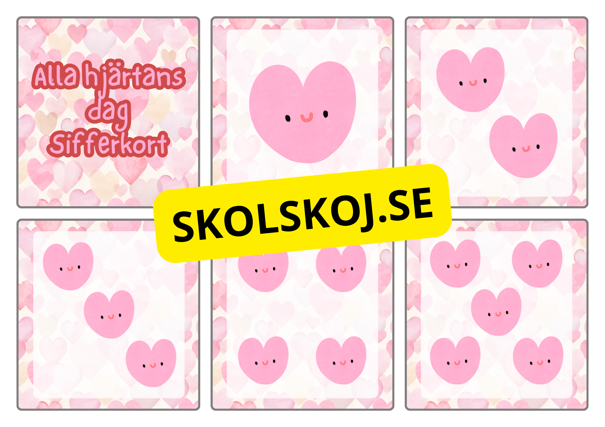 Alla hjärtans dag - Sifferkort