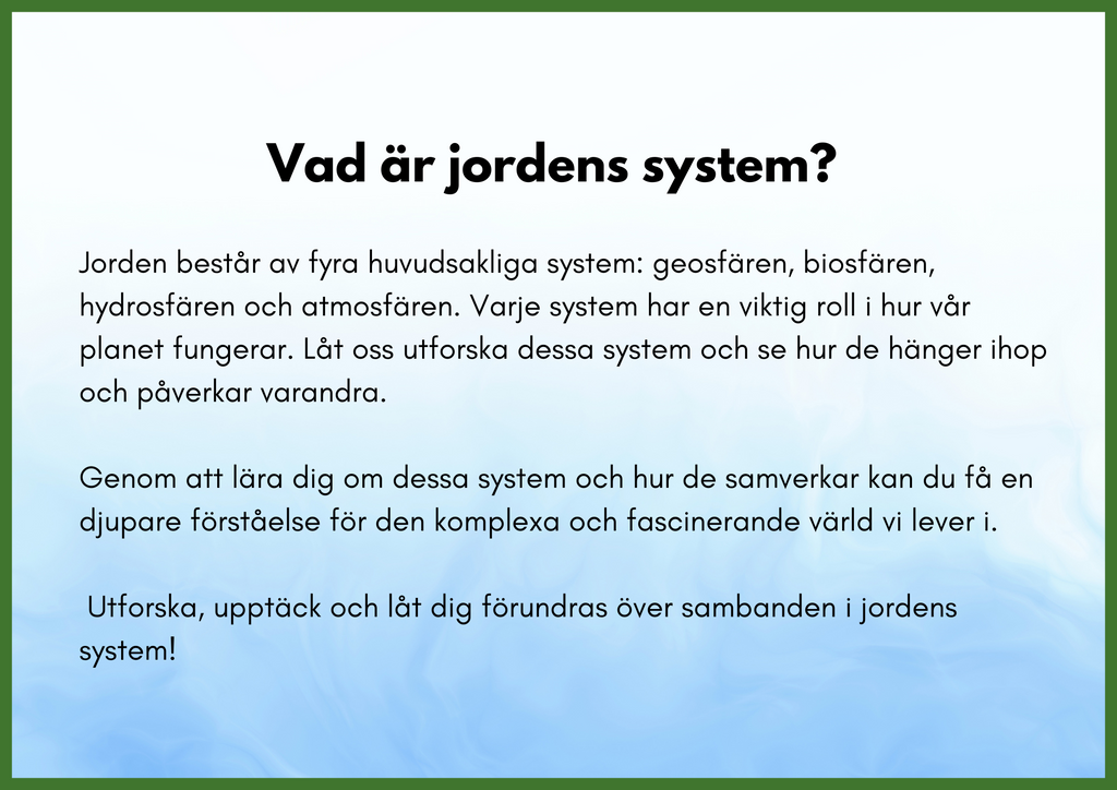 Utforska jordens system och processer