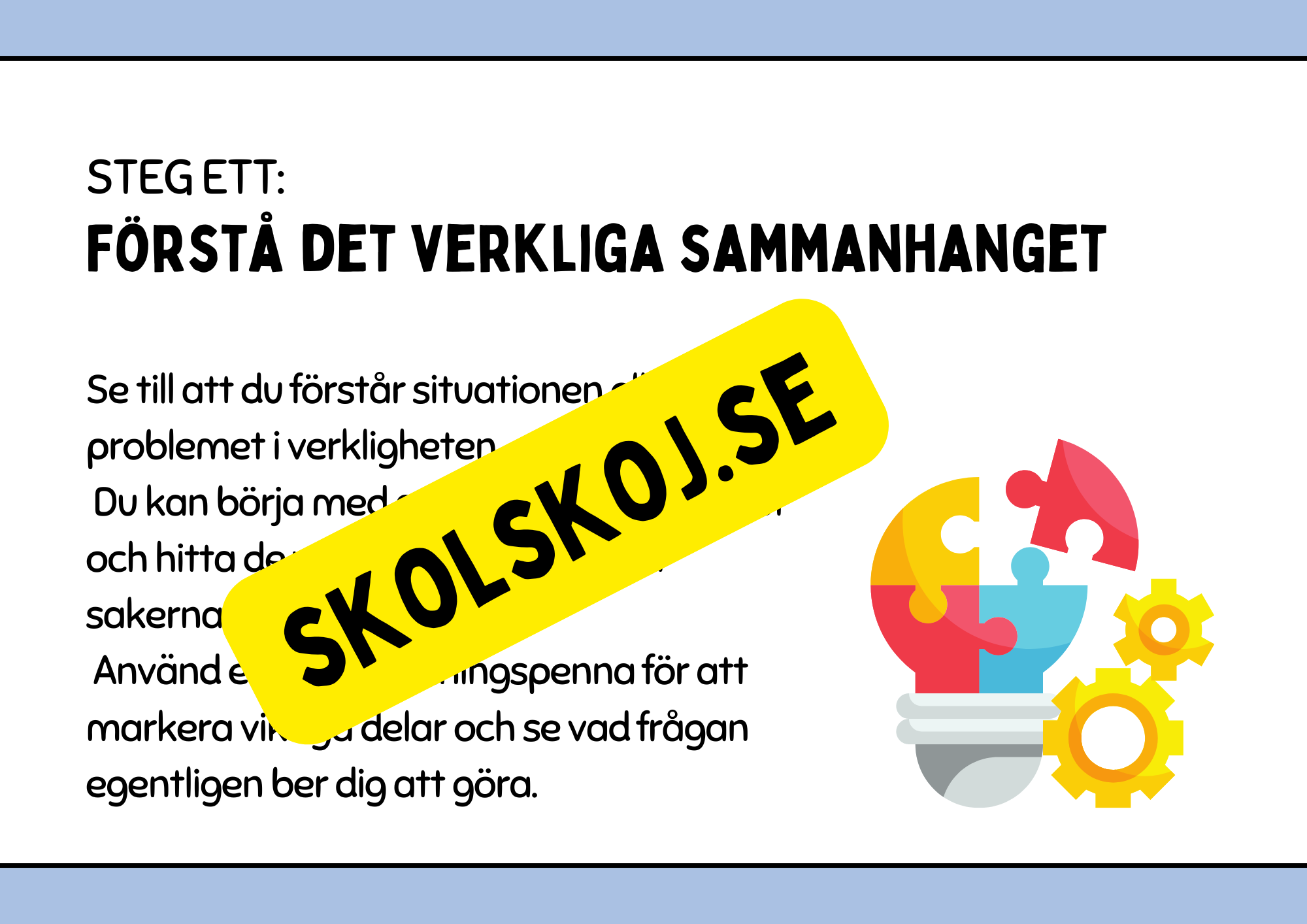 Steg för framgång - Problemlösning