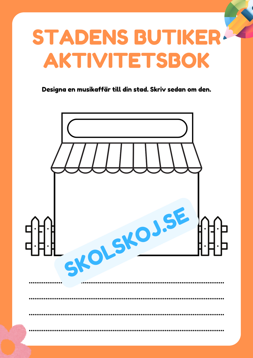 Stadens butiker - Aktivitetsbok