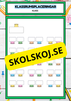 Klassrumsplaceringar - Redigerbara - Powerpoint