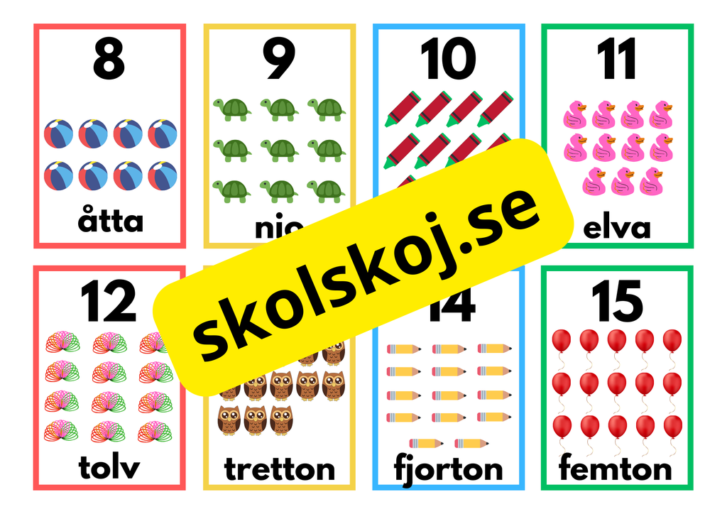 Roliga mattekort med bilder - A5