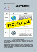 Kort fakta om solen, jorden och månen
