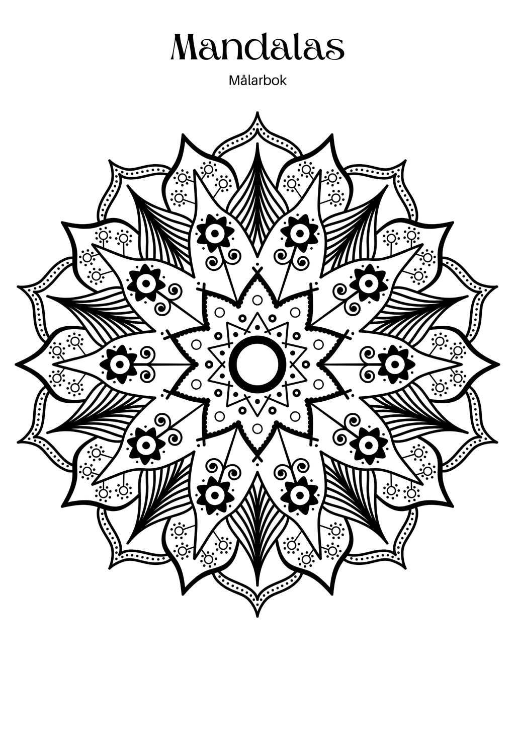 Mandalas - Målarbok