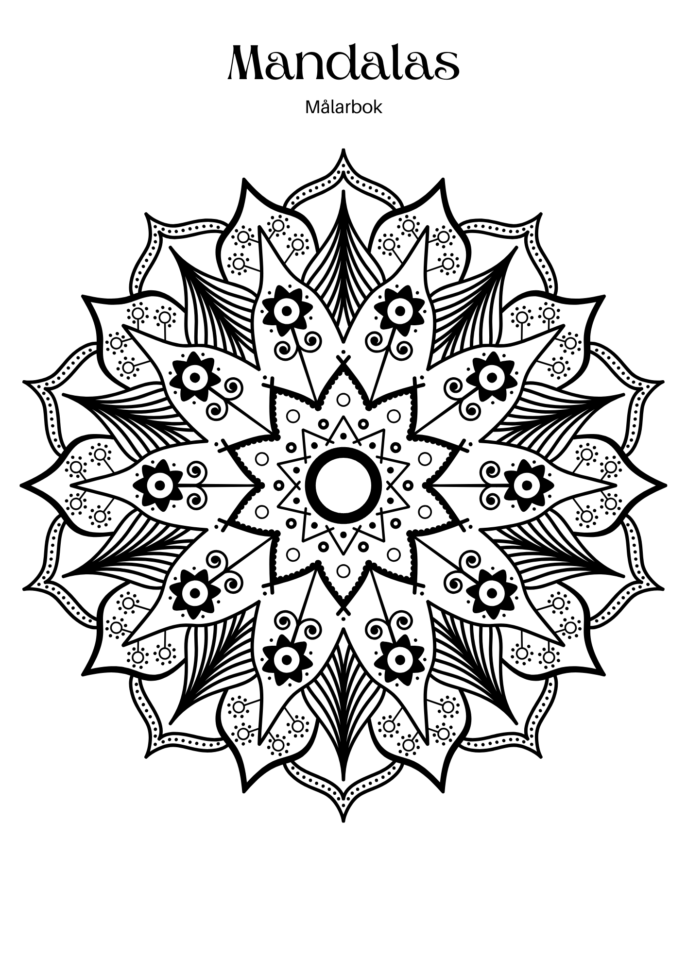 Mandalas - Målarbok