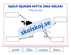 Hjälp djuren hitta sina delar - Häfte
