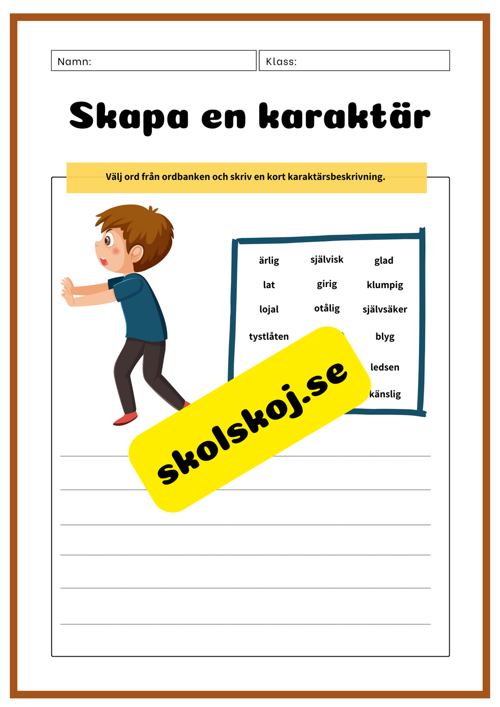 Skapa en karaktär