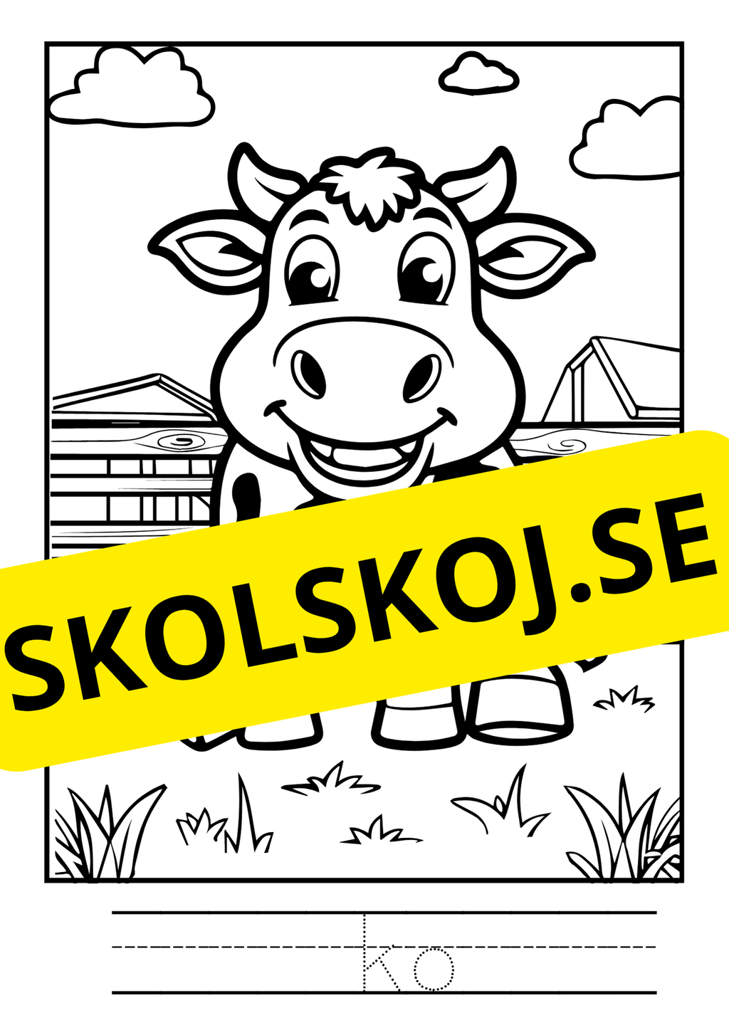 Bondgårdsdjur - Målarbok