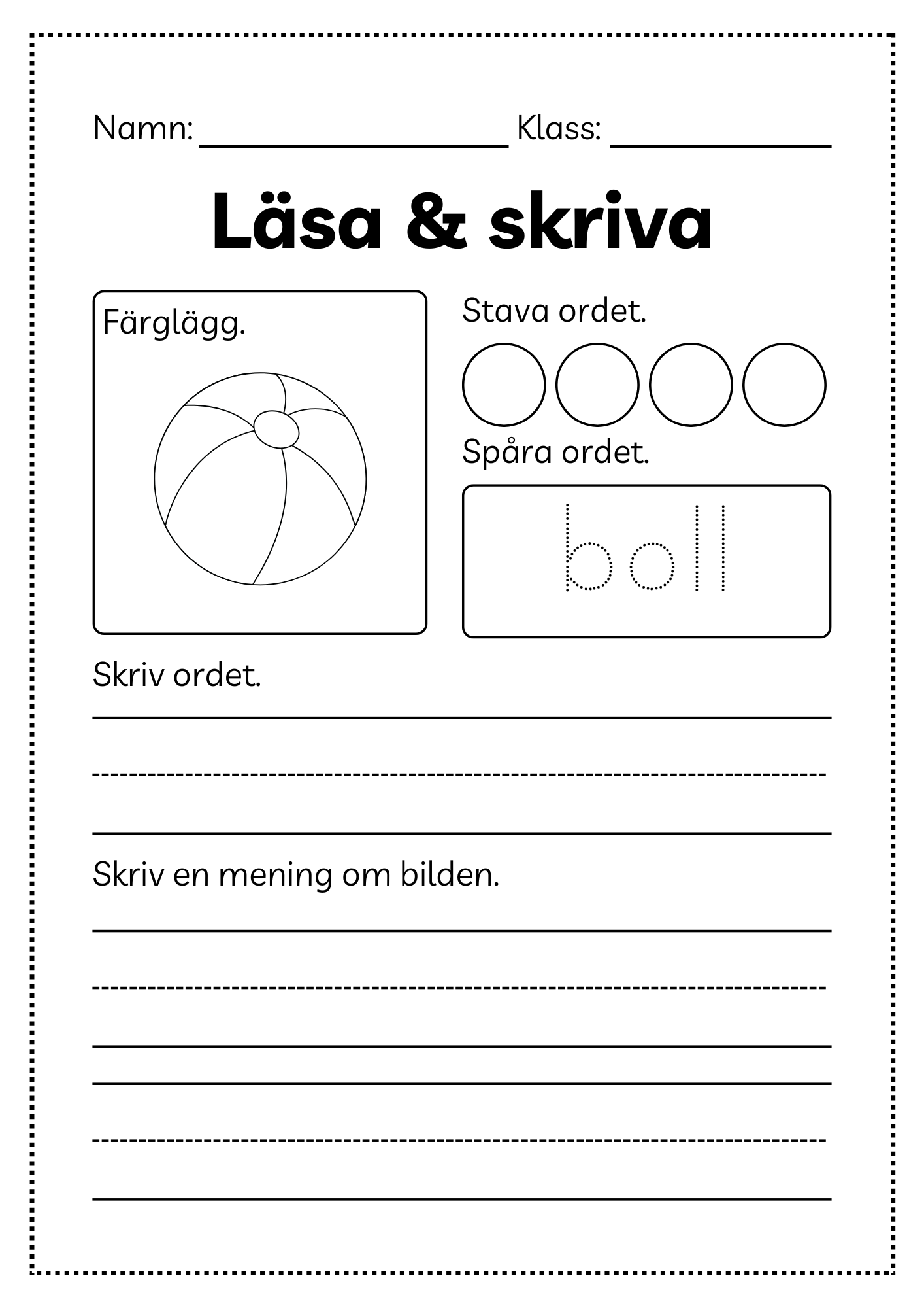 Läsa och skriva - Häfte