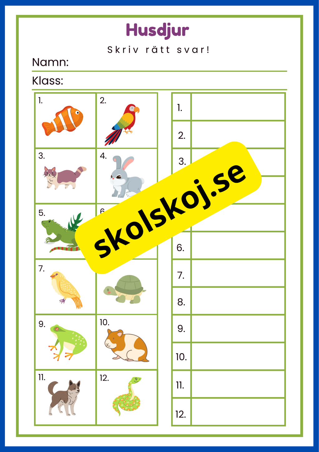 Jag lär mig skriva djur