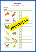Jag lär mig skriva djur