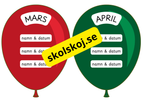 Födelsedagsballonger - A5 storlek - Redigerbara