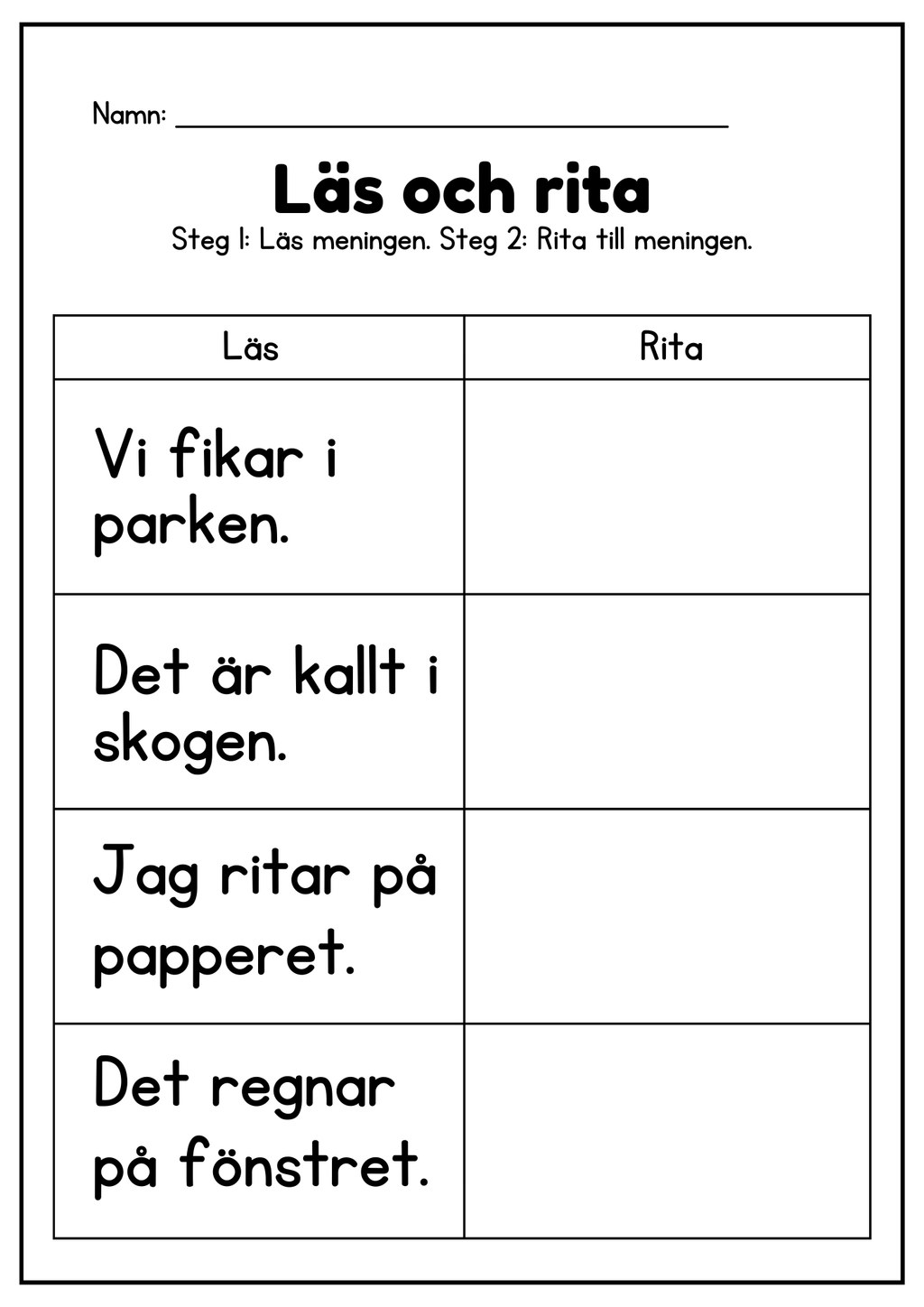 Läs och rita - Häfte