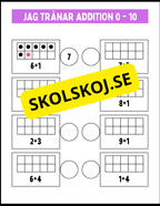 Jag tränar addition och subtraktion 0 - 10