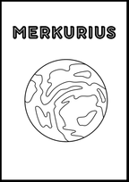 Målarbok - Solsystemet