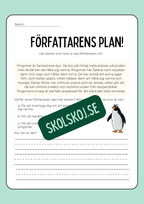 Författarens plan - Häfte