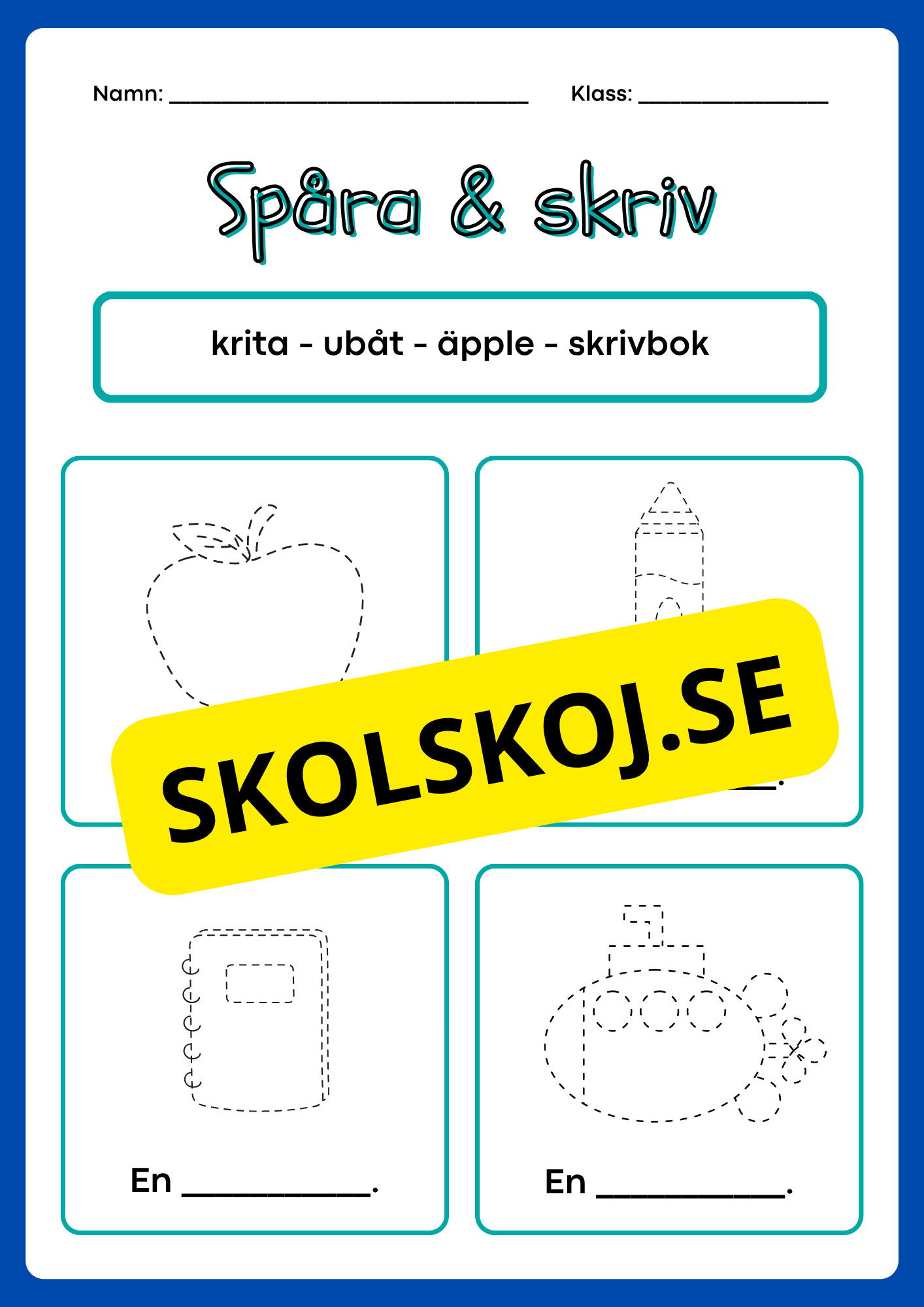 Spåra och skriv - Häfte