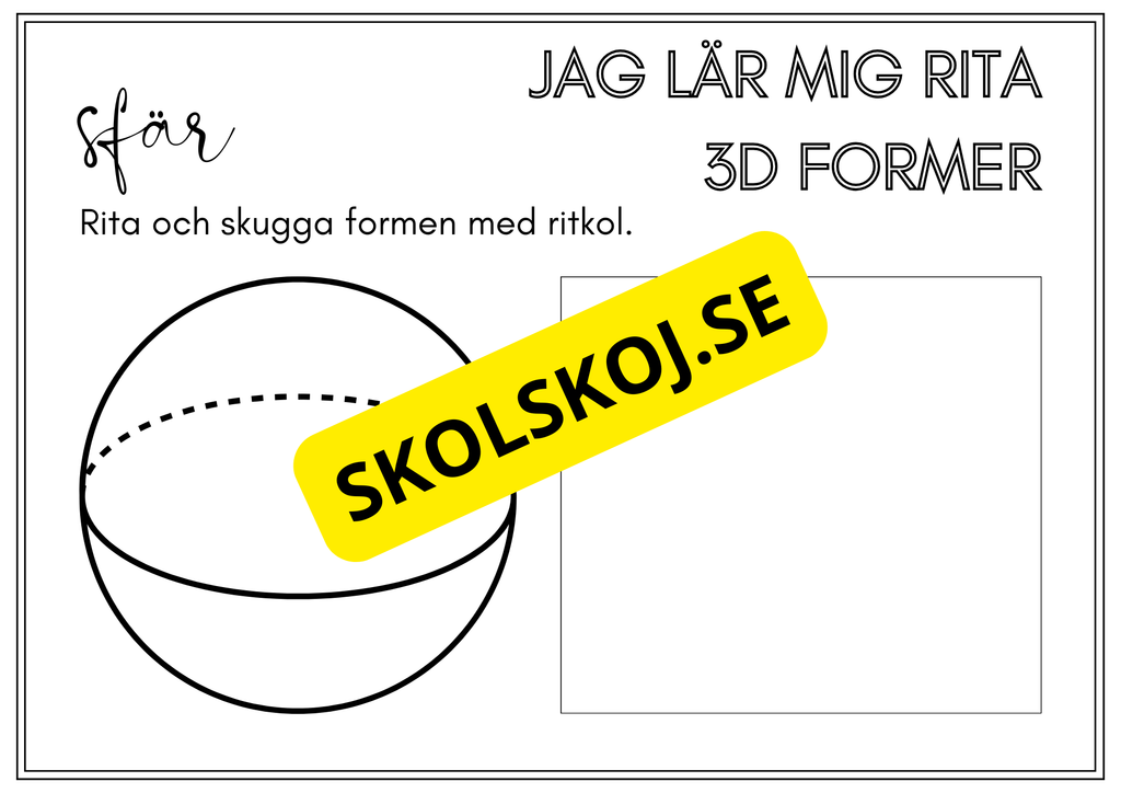 Jag lär mig rita 3D former