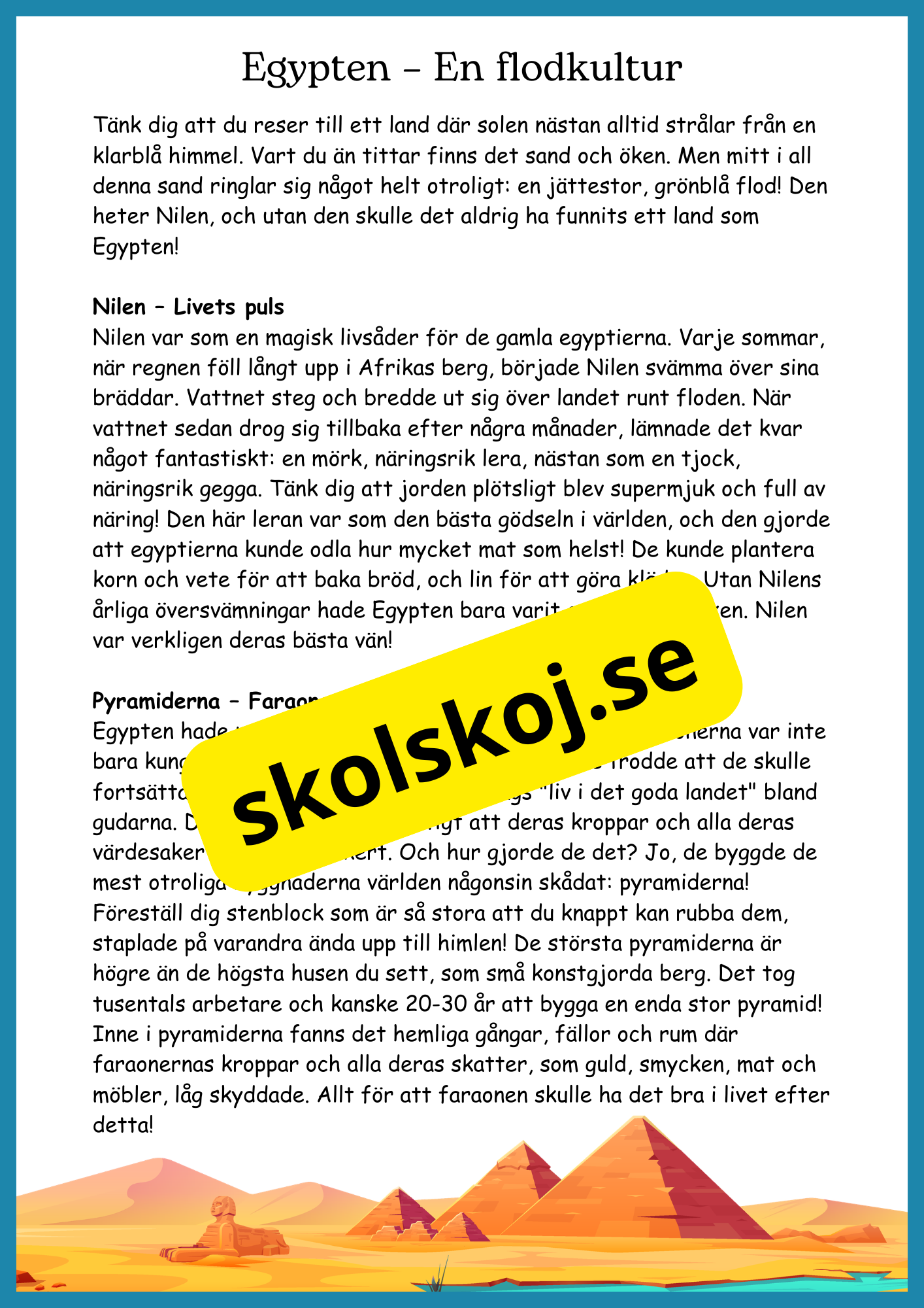Antikens värld: En tidsresa runt Medelhavet + frågor - Åk 4 - 9
