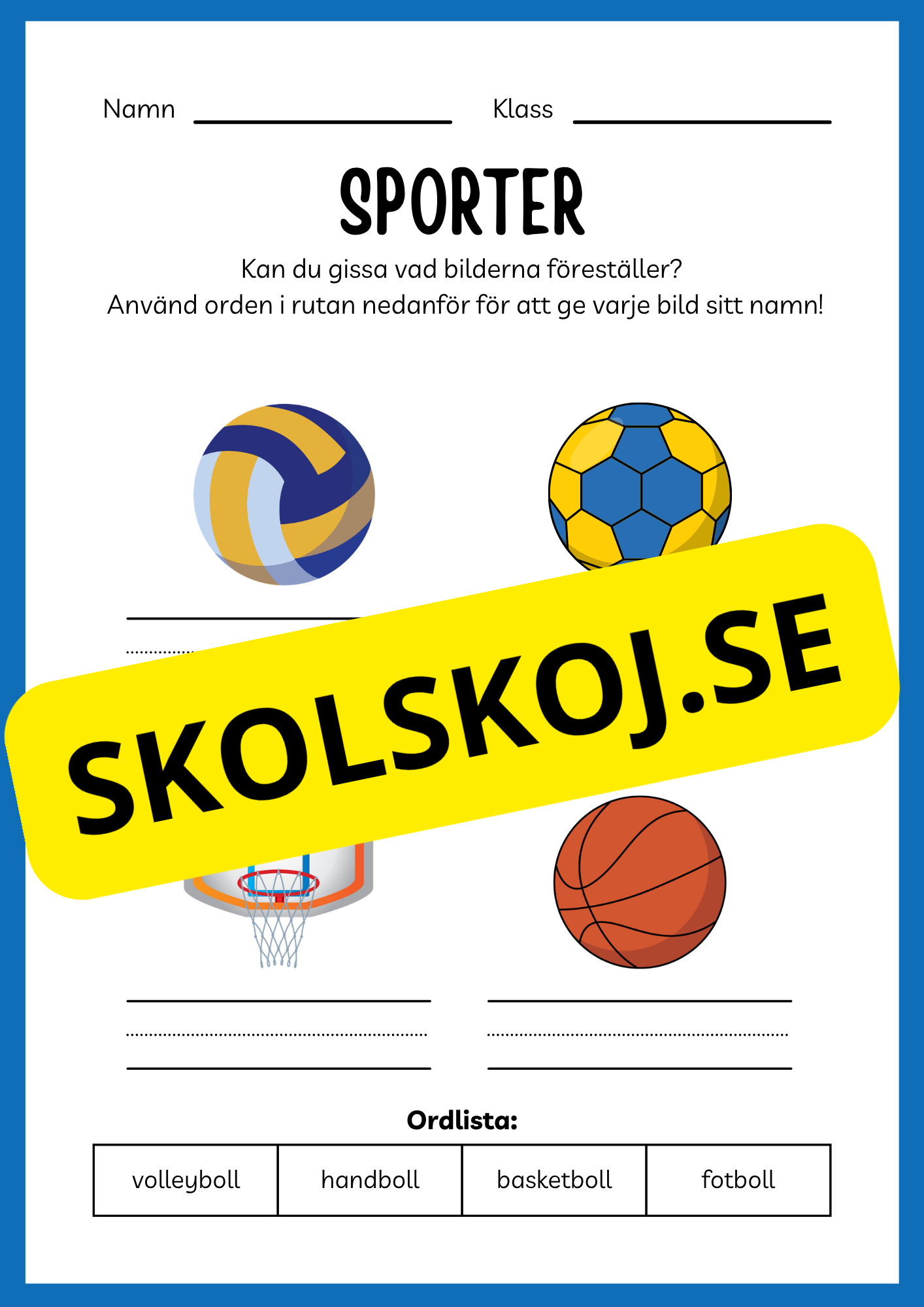Sporter - Aktivitetsbok